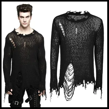 PUNK RAVE Men Punk Hole Sexy Pullover Sweater Gothic Fashion Men Personality Streetwear Punk Sweater
PUNK RAVE Men Punk Hole Sexy Pullover Sweater Gothic Fashion Men Personality Streetwear Punk Sweater