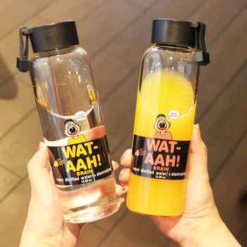 500ML Creative Transparent Glass Bottle Fashion Shouting Cartoon Water Bottle Rope Student Portable Water Bottles with Cloth Bag
500ML Creative Transparent Glass Bottle Fashion Shouting Cartoon Water Bottle Rope Student Portable Water Bottles with Cloth Bag