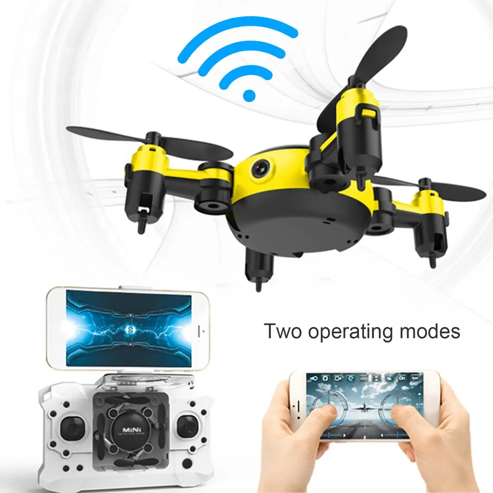 

RC Helicopter Helicopter WiFi Pocket Drone 4Axis Gyro Quadcopter Foldable Selfie Drone RTF UAV Mini Headless Mode Drones New Hot