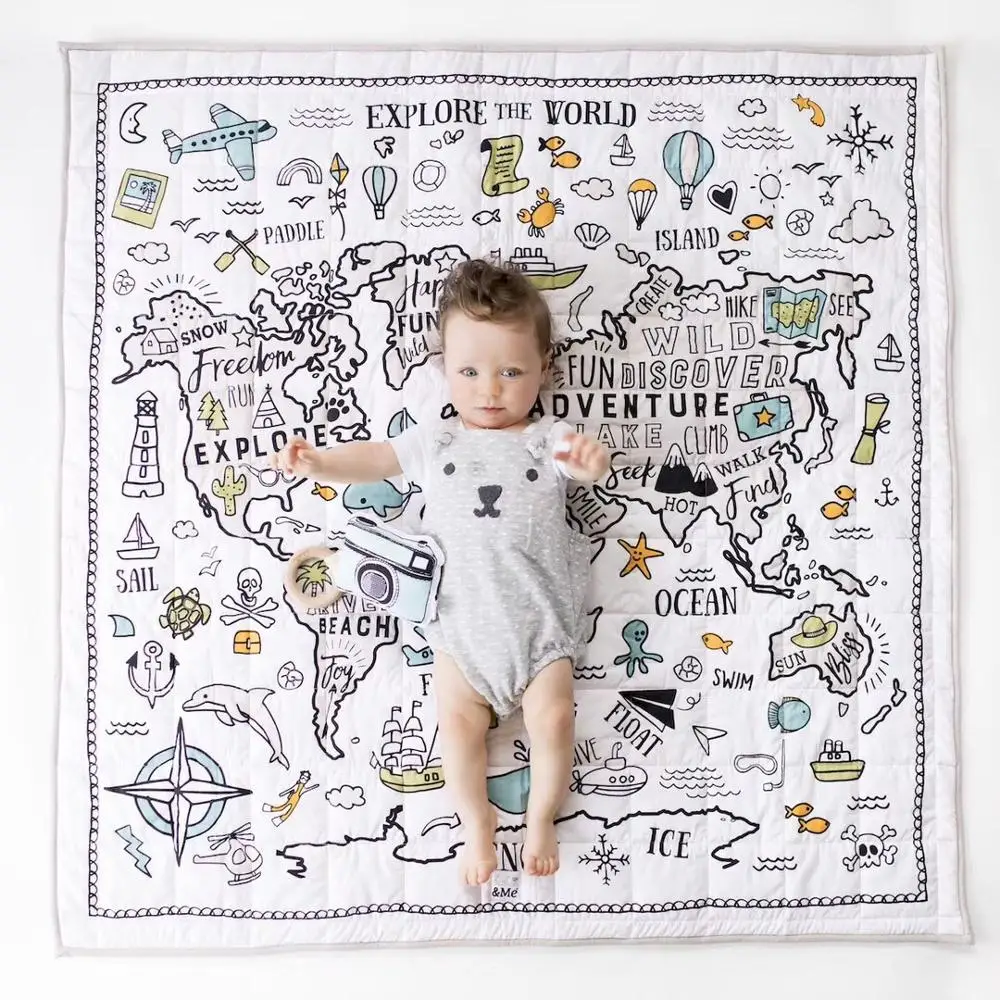 INS Nordic Cartoon World Map toy Baby Play Mat Carpet in the nursery Kids Children Developing Mats baby Gym Bedroom Rugs Blanket
INS Nordic Cartoon World Map toy Baby Play Mat Carpet in the nursery Kids Children Developing Mats baby Gym Bedroom Rugs Blanket