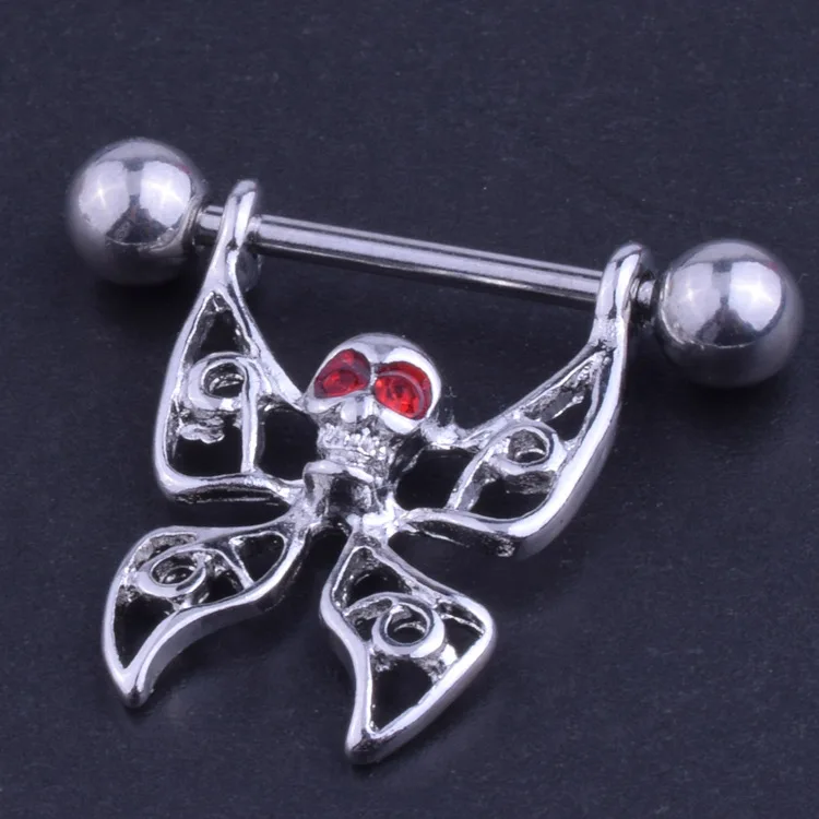 2016 New Arrival Rhinestone European Hot Bat Skull Nipple Piercing,Stainless Steel Piercing Mamilo,Nippel Piercing Pezon, 2PCS
2016 New Arrival Rhinestone European Hot Bat Skull Nipple Piercing,Stainless Steel Piercing Mamilo,Nippel Piercing Pezon, 2PCS