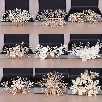 Fashion Wedding Hair Accessories Hair Combs Pearl Crystal Tiaras Combs Women Jewelry Gold Floral Freshwater Pearls Head Ornament
Fashion Wedding Hair Accessories Hair Combs Pearl Crystal Tiaras Combs Women Jewelry Gold Floral Freshwater Pearls Head Ornament
