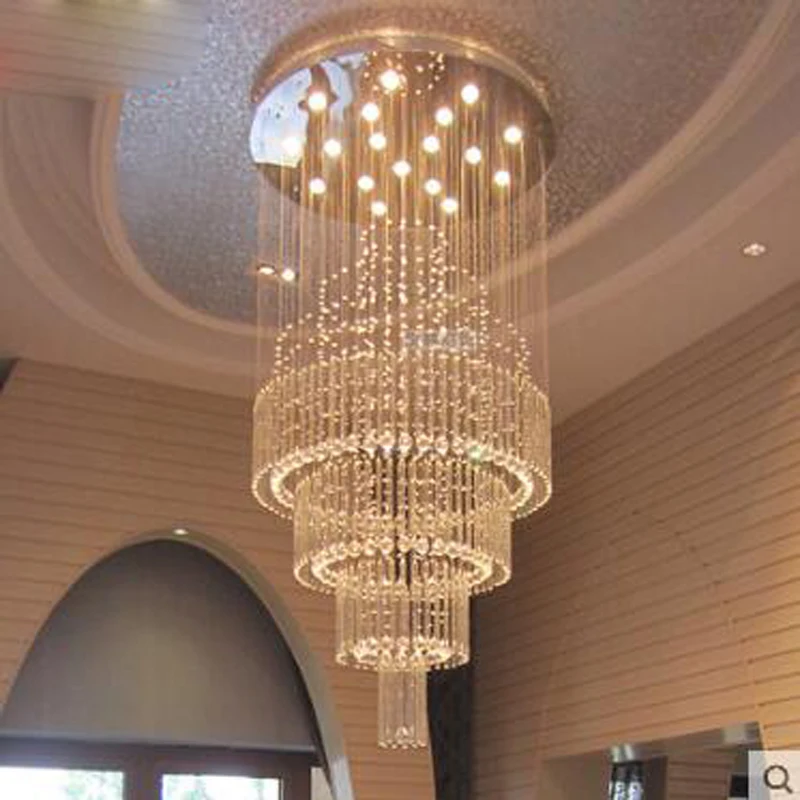 Crystal chandelier living room round Hall Villa penthouse large stairwell chandelier Long hanging lamp creative personality LED
Crystal chandelier living room round Hall Villa penthouse large stairwell chandelier Long hanging lamp creative personality LED