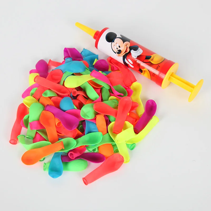 100pcs Mickey Mouse Small Balloons Water Polo with Pump Multicolor Latex Balloon Kids Birthday Party Summer Fun Toy Balloons 
100pcs Mickey Mouse Small Balloons Water Polo with Pump Multicolor Latex Balloon Kids Birthday Party Summer Fun Toy Balloons