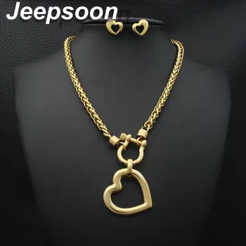Newest Stainless Steel fashion Heart Jewelry 2 colors Necklace And Earrings sets for women SBJJGBED
Newest Stainless Steel fashion Heart Jewelry 2 colors Necklace And Earrings sets for women SBJJGBED