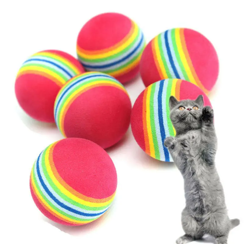 Original 1Pcs Rainbow Toy Ball Cat Interactive 3.5m Cat Toys Play Chew Rattle Scratch EVA Ball Training Pet Product Supplies
Original 1Pcs Rainbow Toy Ball Cat Interactive 3.5m Cat Toys Play Chew Rattle Scratch EVA Ball Training Pet Product Supplies
