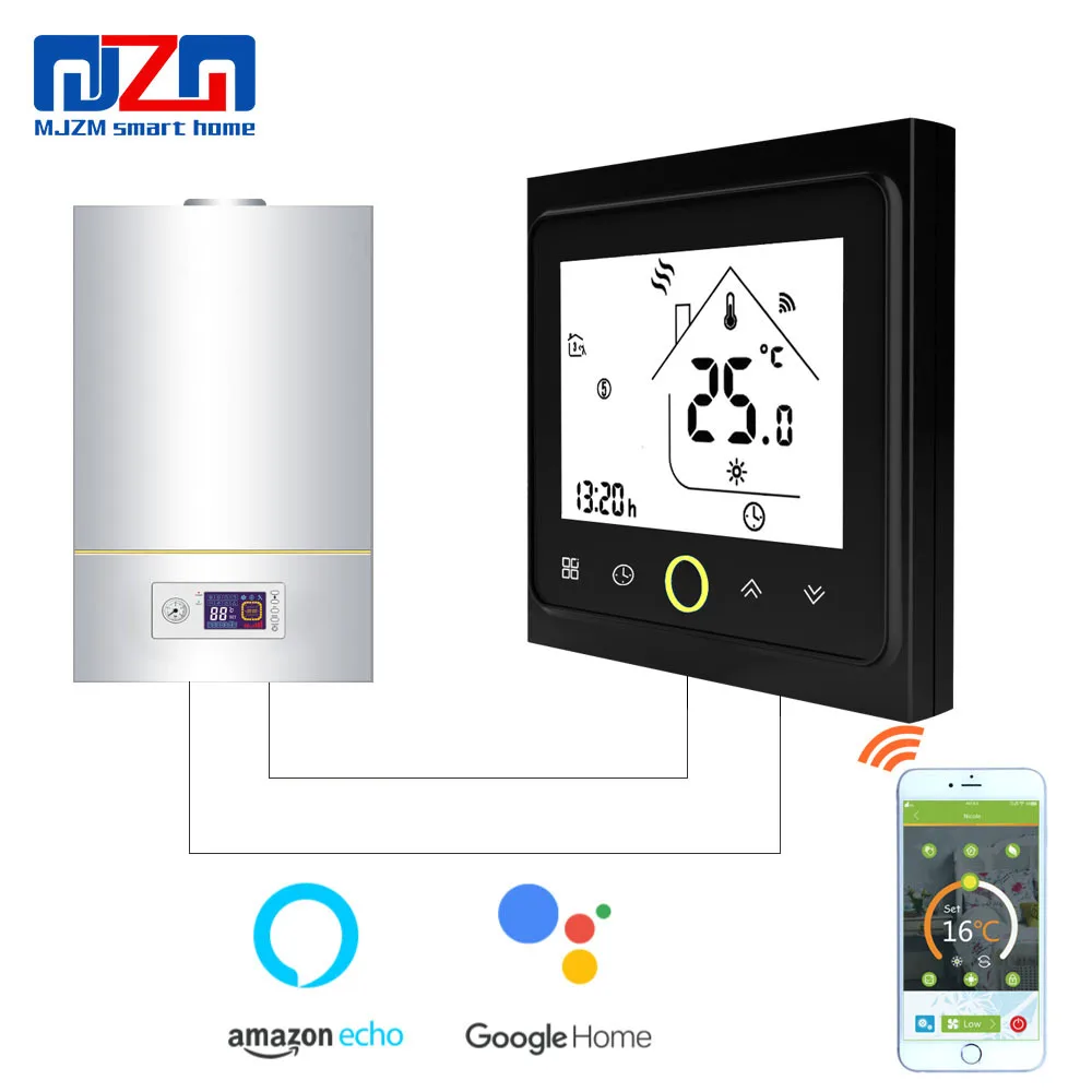 MJZM BGL-002 WiFi&Hand Control Thermostat Temperature Controller for Gas Boiler Alexa Google Home Digital Thermoregulator
MJZM BGL-002 WiFi&Hand Control Thermostat Temperature Controller for Gas Boiler Alexa Google Home Digital Thermoregulator