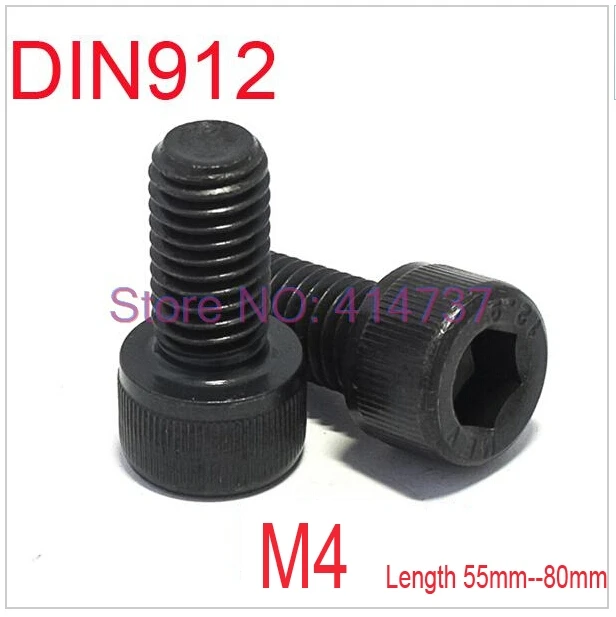 50pcs/lot DIN912 Grade 12.9 M4 Half Thread Black Alloy Steel Hex Socket Head Cap Screw M4*L Length 55mm--80mm
50pcs/lot DIN912 Grade 12.9 M4 Half Thread Black Alloy Steel Hex Socket Head Cap Screw M4*L Length 55mm--80mm