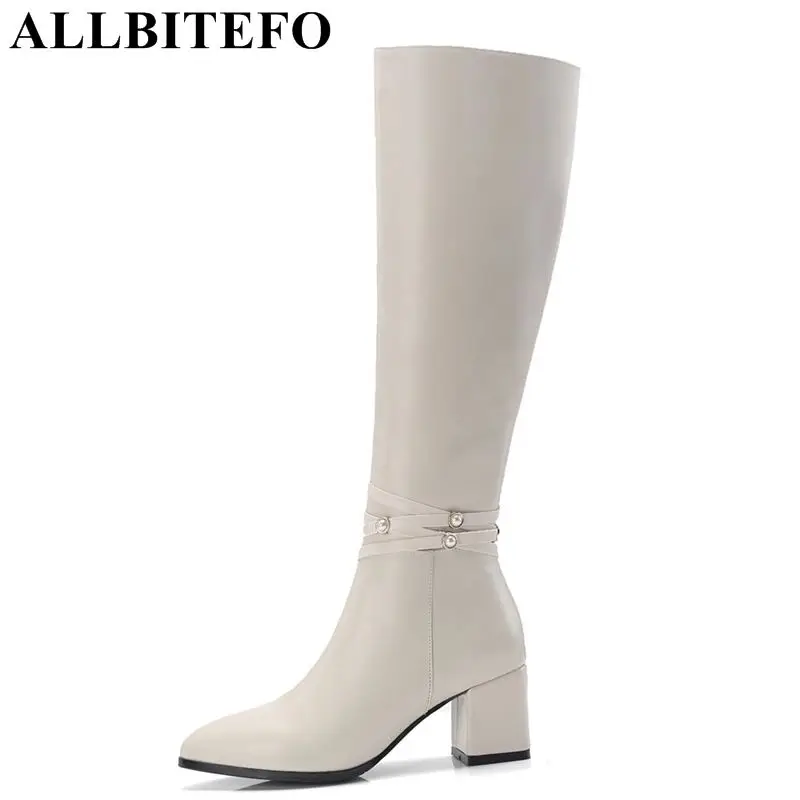 ALLBITEFO natural genuine leather +PU women boots girls knee high boots winter fashion sexy high heel thigh high boots woman
ALLBITEFO natural genuine leather +PU women boots girls knee high boots winter fashion sexy high heel thigh high boots woman