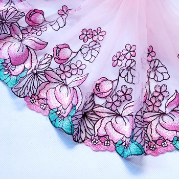 1 Meter 22ccm Width Embroidered Flower Lace Fabrics Embroidery Lace Trims Pink Mesh Tulle Sewing Applique Dress Decorations
1 Meter 22ccm Width Embroidered Flower Lace Fabrics Embroidery Lace Trims Pink Mesh Tulle Sewing Applique Dress Decorations