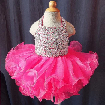 2016 Halter Hot Pink Cute Ball vestido de la muchacha Children Kids Clothes Gown Crystals Detailed Toddler Pageant Dresses
2016 Halter Hot Pink Cute Ball vestido de la muchacha Children Kids Clothes Gown Crystals Detailed Toddler Pageant Dresses