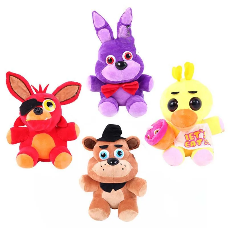 4pcs/set FNAF Plush Toys 18cm Five Nights At Freddy's Freddy Bear Chica Bonnie Foxy Plush Keychain Pendant Stuffed Animals Toys
4pcs/set FNAF Plush Toys 18cm Five Nights At Freddy's Freddy Bear Chica Bonnie Foxy Plush Keychain Pendant Stuffed Animals Toys