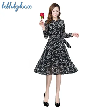 Print Dress Women L-4XL Plus Size A Line Dresses 2019 New Spring Autumn Korean Temperament Slim Dress Vestidos Feminina LD925
Print Dress Women L-4XL Plus Size A Line Dresses 2019 New Spring Autumn Korean Temperament Slim Dress Vestidos Feminina LD925