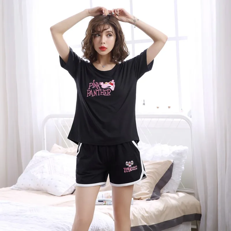 Fashion Women Lovely Wear Leisure Clothes Personality 2019 Summer Short Sleeved Women Pajamas for Women Pyjamas Sets Nightwear
Fashion Women Lovely Wear Leisure Clothes Personality 2019 Summer Short Sleeved Women Pajamas for Women Pyjamas Sets Nightwear