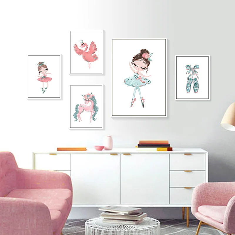 Nordic Child Art Cartoon Ballet Dancer Paintings Nursery Canvas Wall Posters for Living Room Girls Room Wall Prints Unframed
Nordic Child Art Cartoon Ballet Dancer Paintings Nursery Canvas Wall Posters for Living Room Girls Room Wall Prints Unframed