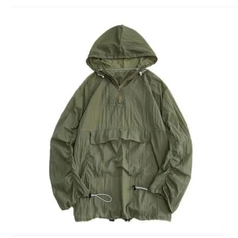 Summer loose sunscreen ultra-thin breathable men clothing handsome solid color ultra-Light streetwear windbreake jacket
Summer loose sunscreen ultra-thin breathable men clothing handsome solid color ultra-Light streetwear windbreake jacket