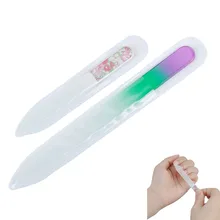 2 pçs/set Durable Lixa de Unhas de Cristal de Vidro Tampão Nail Art Manicure Dispositivo Pro Ferramenta Para Manicure UV Ferramenta Polonês(China)