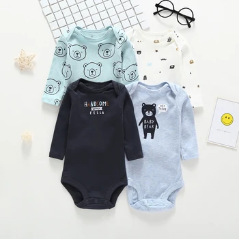 autumn baby boy clothes cotton cute 4PCS/PACK 2020 cartoon bear long sleeve bodysuit newborn Infant baby girl jumpsuit 6-24month
autumn baby boy clothes cotton cute 4PCS/PACK 2020 cartoon bear long sleeve bodysuit newborn Infant baby girl jumpsuit 6-24month