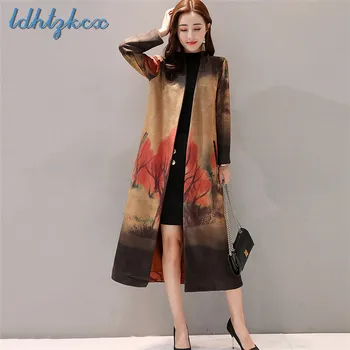 LDHTZKCX Print Large Size Long-sleeved V-Neck Trench Women 2018 Autumn-winter New Fashion Bow Pockets Deerskin Velvet Coats C270
LDHTZKCX Print Large Size Long-sleeved V-Neck Trench Women 2018 Autumn-winter New Fashion Bow Pockets Deerskin Velvet Coats C270