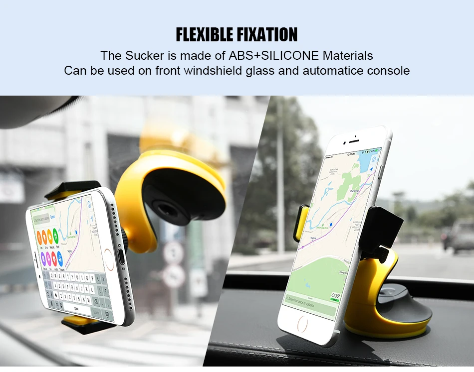 FLOVEME Automatic Lock Adsorption Car Phone Holder For iPhone Samsung Galaxy Xiaomi LG Swan Design Vehicle Mounted Holder Stand (6)