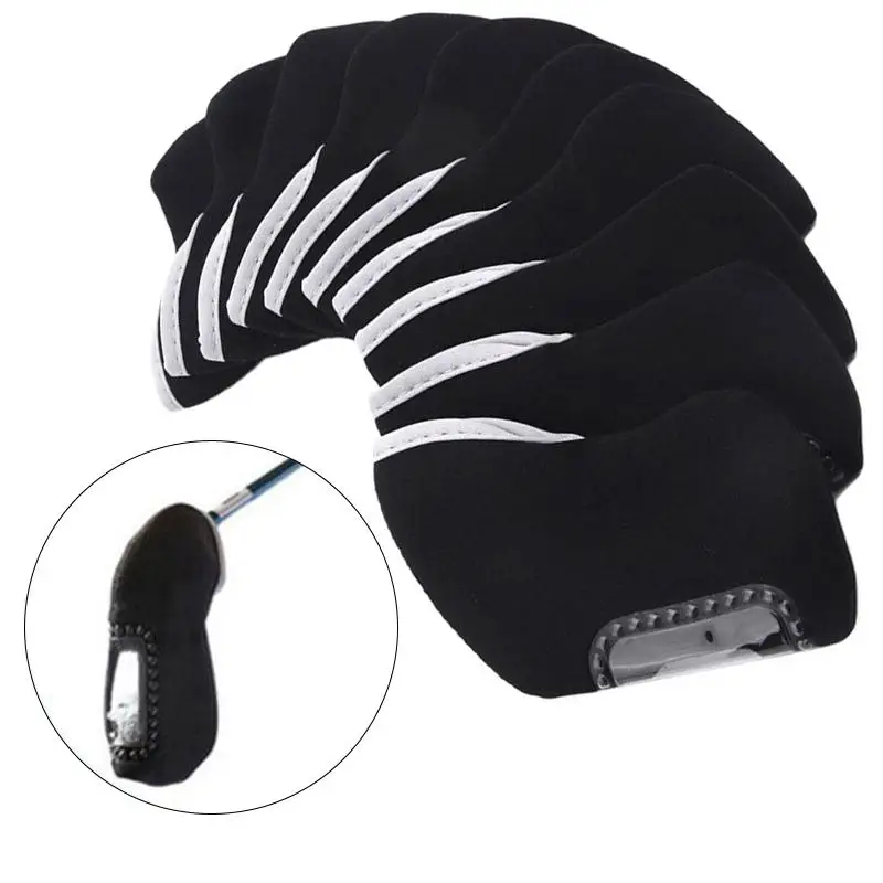 10pcs Golf Club Head Covers Cases Protective Headcover Outdoor Black Neoprene Golf Club Head Protector Cover Accessories
10pcs Golf Club Head Covers Cases Protective Headcover Outdoor Black Neoprene Golf Club Head Protector Cover Accessories