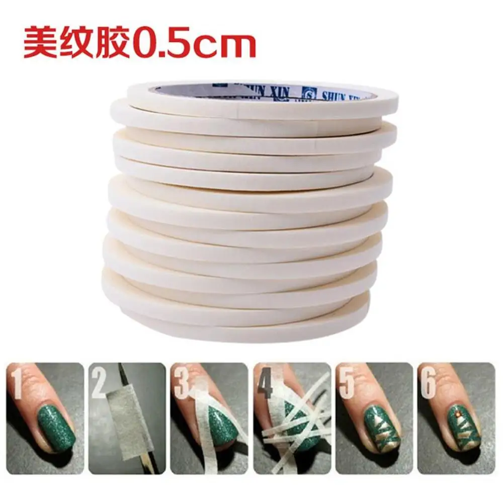 

1pcs Nail Art Adhesive Tape 0.5cm * 7m Creative Design Nail Stickers,Strong Sticky Glue for DIY Nail Gel Polish Tools