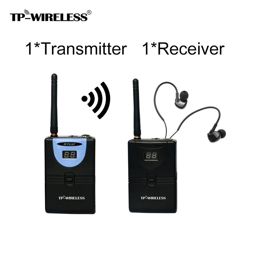 

TP-Wireless 2.4GHz Digital Wireless Tour Guide System Conference System 1Transmitter 1Receiver