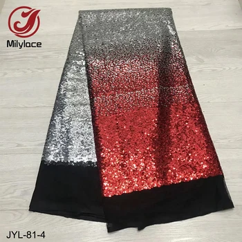 Milylace Shiny Nigerian Lace Fabrics 5 Yards Colorful Sequined Tulle Lace Fabric French Lace Fabric for Party Dresses JYL-81
Milylace Shiny Nigerian Lace Fabrics 5 Yards Colorful Sequined Tulle Lace Fabric French Lace Fabric for Party Dresses JYL-81