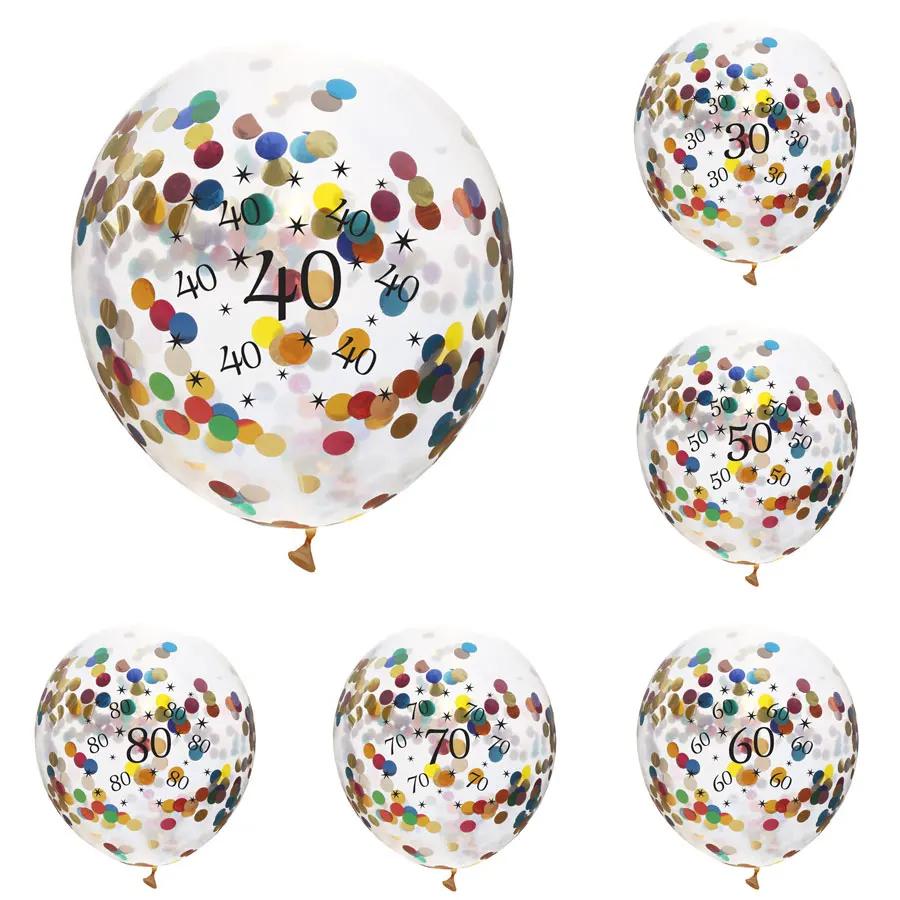 1PC 12inch Clear Number Balloons Colorful Confetti Balloons Transparent Latex Balloons For 30 Birthday Party Wedding Decorative
1PC 12inch Clear Number Balloons Colorful Confetti Balloons Transparent Latex Balloons For 30 Birthday Party Wedding Decorative