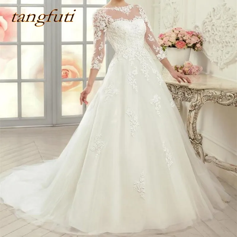 Фото Unique Vintage Lace Wedding Dresses Long A Line Gowns Bridal Bride Weddingdress vestido de noiva | Свадьбы и торжества