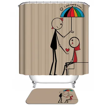 New Shower Curtain Korean style lovely cartoon Creative couple theme pattern 0228 Waterproof Bathroom Fabric Home Decorative
New Shower Curtain Korean style lovely cartoon Creative couple theme pattern 0228 Waterproof Bathroom Fabric Home Decorative