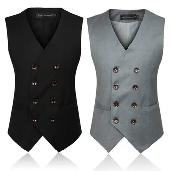 Masculino Mens Double Breasted Men Vest Waistcoat Men Dress Suit Vest Men Formal Black Vest Suit Gilet Homme Costume Vest
Masculino Mens Double Breasted Men Vest Waistcoat Men Dress Suit Vest Men Formal Black Vest Suit Gilet Homme Costume Vest