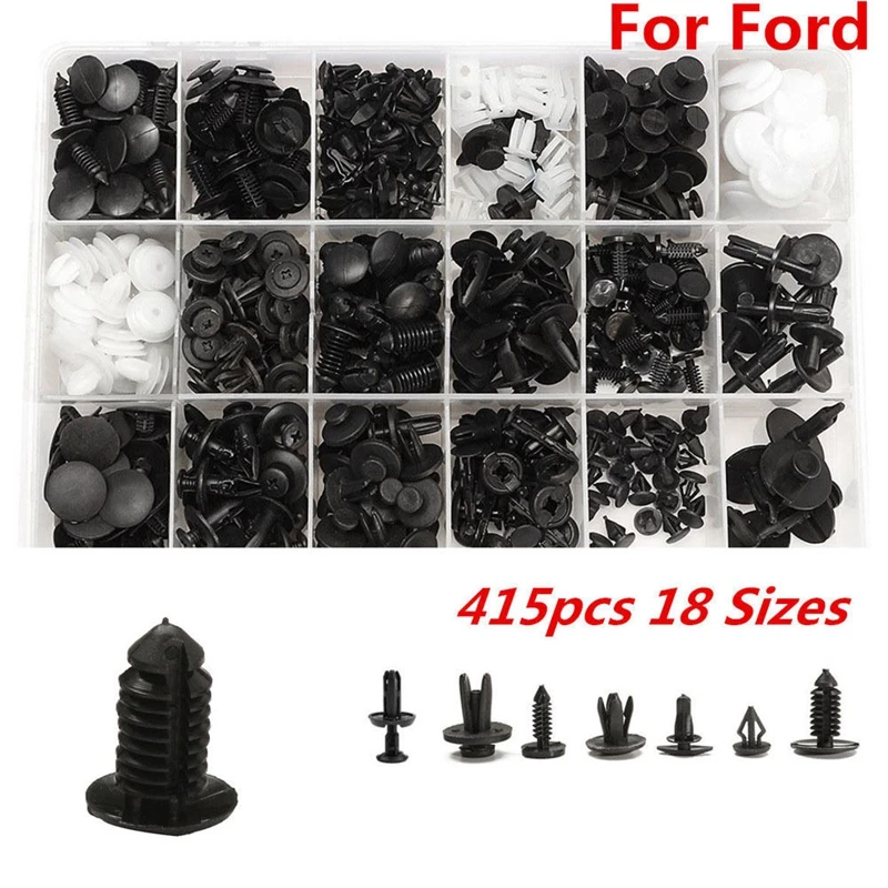 415PCS Car Auto Push Pin Rivet Trim Clip Panel Body Interior Assortment Set For Ford
415PCS Car Auto Push Pin Rivet Trim Clip Panel Body Interior Assortment Set For Ford