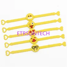 500 ピース/ロット笑顔 pvc 素材ビニールリストバンド/ブレスレット、リストバンドイベント、フェスティバルリストバンド(China)