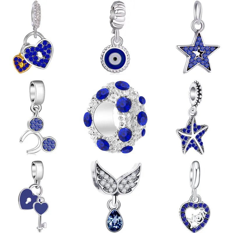 Navy Blue Style Crystal Flower Angel Star Evil Eye Minnie Mickey Charms Beads Fit Pandora Bracelets for Women DIY Jewelry Bijoux
Navy Blue Style Crystal Flower Angel Star Evil Eye Minnie Mickey Charms Beads Fit Pandora Bracelets for Women DIY Jewelry Bijoux