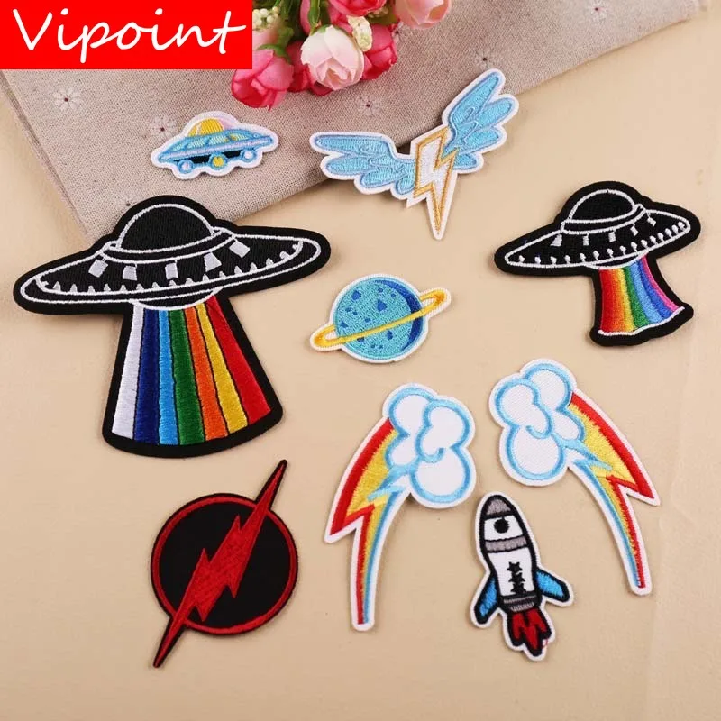 VIPOINT embroidery ufo wings patches lightning rocket patches badges applique patches for clothing YX-157
VIPOINT embroidery ufo wings patches lightning rocket patches badges applique patches for clothing YX-157