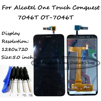 For Alcatel One Touch Conquest OT 7046 7046T OT-7046T LCD Display + Touch Screen Digitizer Assembly Replacement + Free Tools
For Alcatel One Touch Conquest OT 7046 7046T OT-7046T LCD Display + Touch Screen Digitizer Assembly Replacement + Free Tools