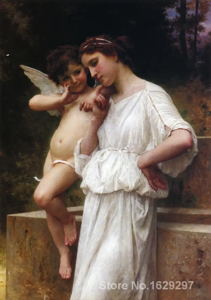 Art oil Painting Loves Scerets by William Adolphe Bouguereau High quality Handmade
Art oil Painting Loves Scerets by William Adolphe Bouguereau High quality Handmade