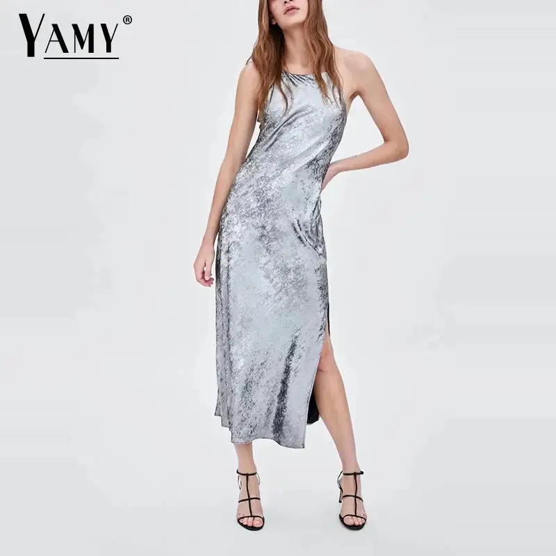 2018 Vintage Silver metal punk slim party dress women elegant Spaghetti sexy long dress chic women clothes vestidos de fiesta
2018 Vintage Silver metal punk slim party dress women elegant Spaghetti sexy long dress chic women clothes vestidos de fiesta