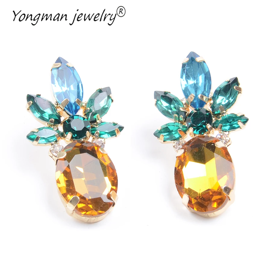 YONGMAN Women Fashion Palace Style Pineapple Clamp Crystal Earrings Woman Hyperbole Rhinestone Jewelry Drop Wedding earring
YONGMAN Women Fashion Palace Style Pineapple Clamp Crystal Earrings Woman Hyperbole Rhinestone Jewelry Drop Wedding earring
