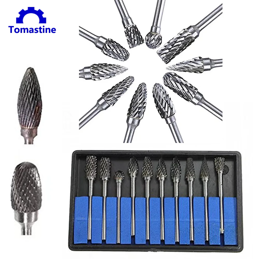 Rotary Burr Tungsten steel Solid Drill 10X Solid Carbide Carbide Burrs for Rotary Drill Die Grinder Carving Bit Storage Box
Rotary Burr Tungsten steel Solid Drill 10X Solid Carbide Carbide Burrs for Rotary Drill Die Grinder Carving Bit Storage Box