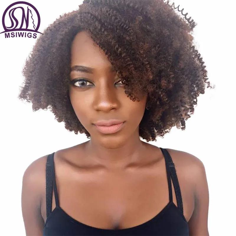 MSIWIGS Short Curly Wigs for Black Women African American Synthetic Brown Ombre Wig Heat Resistant Natural Full Hair
MSIWIGS Short Curly Wigs for Black Women African American Synthetic Brown Ombre Wig Heat Resistant Natural Full Hair