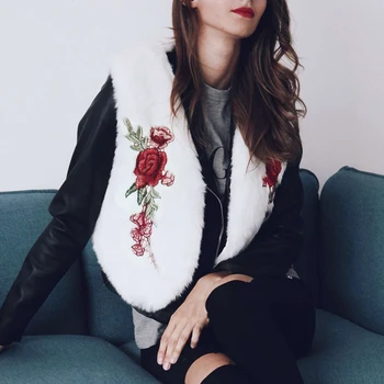 Embroidered fur Faux Fur Short Vest Warm Winter Sleeveless Fur Jacket Coats for Women Fashion Female Fur Vest Waistcoat Outwear
Embroidered fur Faux Fur Short Vest Warm Winter Sleeveless Fur Jacket Coats for Women Fashion Female Fur Vest Waistcoat Outwear