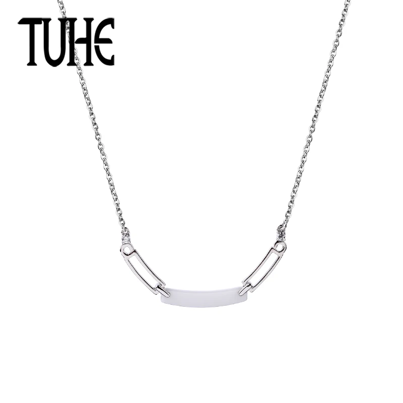 TUHE Women Ceramic Necklace Silver Color Copper New Fashion Wild Aperture White Ceramic Rods Smile Charms Pendant Choker Jewelry
TUHE Women Ceramic Necklace Silver Color Copper New Fashion Wild Aperture White Ceramic Rods Smile Charms Pendant Choker Jewelry