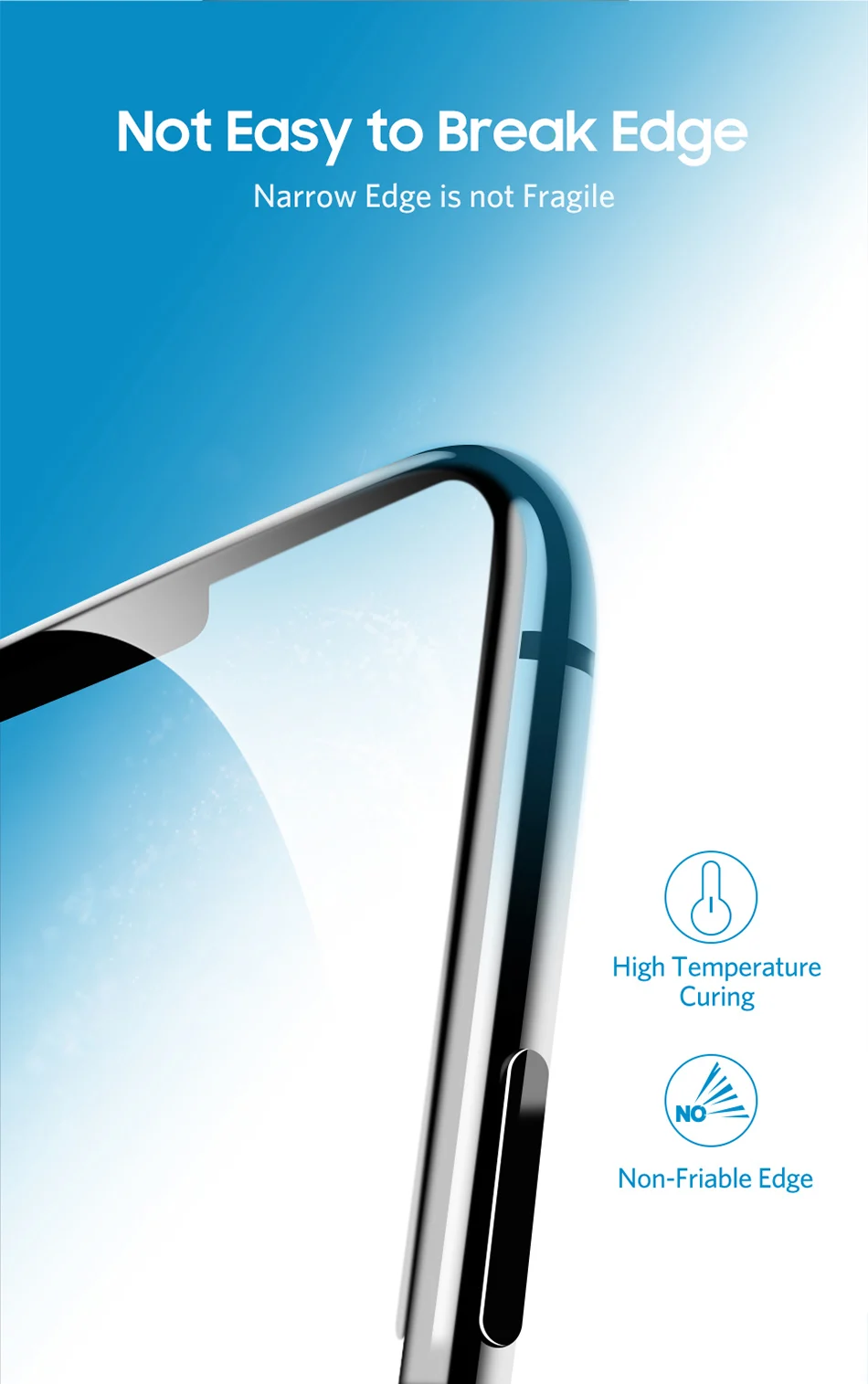 Benks Thin 0.15mm Tempered Glass For iPhone XS 5.8'' XS MAX 6.5'' XR 6.1HD Full Cover Screen Protector Anti Blue Ray Front Film (7)