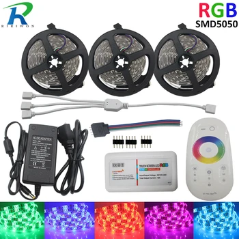 LED Strip Light 12V 15M SMD 5050 Strip Diode Tape RGB Color 30Leds/M LED Ribbon Flexible Lights RF Touch Controller 6A Adapter
LED Strip Light 12V 15M SMD 5050 Strip Diode Tape RGB Color 30Leds/M LED Ribbon Flexible Lights RF Touch Controller 6A Adapter