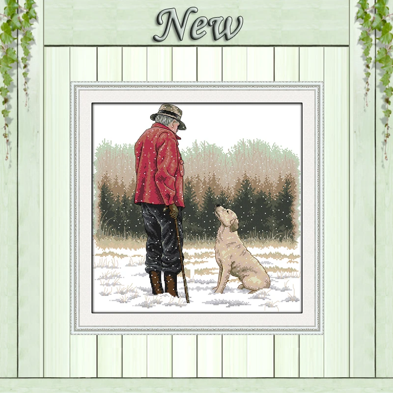 The old man and his dog,print on canvas DMC 14CT 11CT Cross Stitch kit,embroidery needlework Sets,Winter Snow Scenery Home Decor
The old man and his dog,print on canvas DMC 14CT 11CT Cross Stitch kit,embroidery needlework Sets,Winter Snow Scenery Home Decor