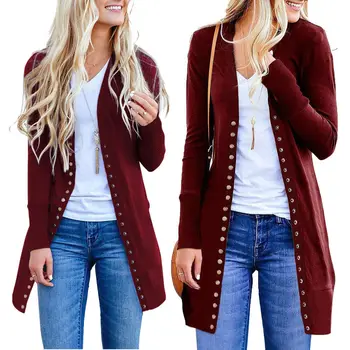 Warm Autumn Winter Womens Long Sleeve Cardigan Long Coat Female Casual Slim V Neck All-Match Solid Soft Jacket For Girls
Warm Autumn Winter Womens Long Sleeve Cardigan Long Coat Female Casual Slim V Neck All-Match Solid Soft Jacket For Girls