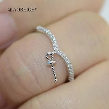 QIAOBEIGE 100% 925 sterling-silver-jewelry Adjustable Ring Blank, open Ring Setting hold Round Rice Pearl Platinum Silver diy
QIAOBEIGE 100% 925 sterling-silver-jewelry Adjustable Ring Blank, open Ring Setting hold Round Rice Pearl Platinum Silver diy