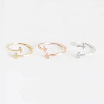 Wholesale 10pc/lot Double Cross Ring Adjustable Simple Open Size Rings For Cute Girls Women Mens Anillos Mujer
Wholesale 10pc/lot Double Cross Ring Adjustable Simple Open Size Rings For Cute Girls Women Mens Anillos Mujer